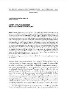 Memory, myth and modernism in Kazuo Ishiguro`s "The Buried Giant"
