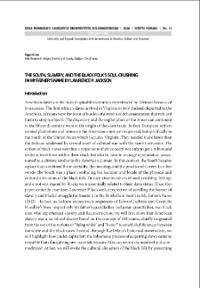 The south, slavery, and the black folk`s soul-crushing in "My Father`s Name" by Lawrence P. Jackson