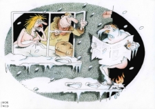 Gazeta [1] : IX Otwarty Międzynarodowy Konkurs na Rysunek Satyryczny / Anatoly Apchel