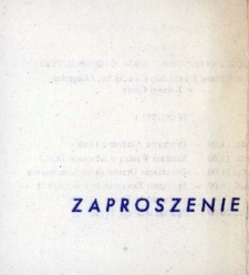 Zaproszenie na Uroczystą Akademię zorganizowaną z okazji XX-tej Rocznicy pierwszego lotu człowieka w kosmos
