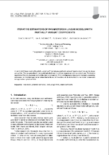 Iterative estimators of parameters in linear models with partially variant coefficients