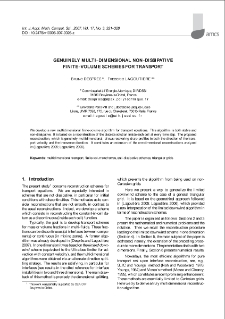 Genuinely multi-dimensional non-dissipative finite-volume schemes for transport
