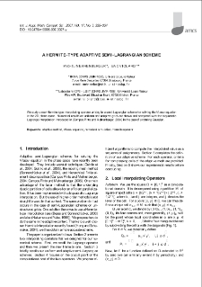 A Hermite-type adaptive semi-Lagrangian scheme