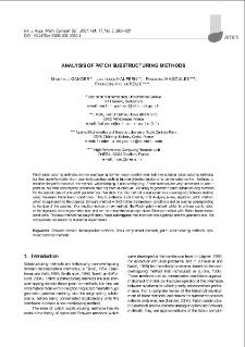 Analysis of patch substructuring methods
