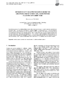 Estimation of the output deviation norm for uncertain, discrete-time nonlinear systems in a state dependent form
