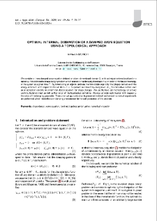 Optimal internal dissipation of a damped wave equation using a topological approach