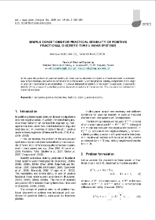Simple conditions for practical stability of positive fractional discrete-time linear systems