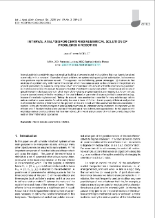 Interval analysis for certified numerical solution of problems in robotics