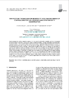 Verification techniques for sensitivity analysis and design of controllers for nonlinear dynamic systems with uncertainties