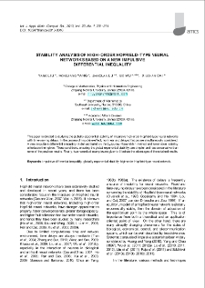 Stability analysis of high-order Hopfield-type neural networks based on a new impulsive differential inequality