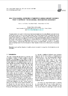 Multiple neural network integration using a binary decision tree to improve the ECG signal recognition accuracy