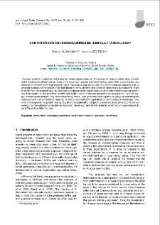 Can interestingness measures be usefully visualized?