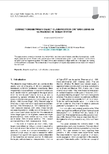 Connections between object classification criteria using an ultrasonic bi-sonar system