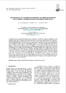 Optimization of the service strategy in a queueing system with energy harvesting and customers` impatience
