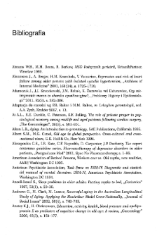 Funkcjonowanie osób w starszym wieku - bibliografia i indeks