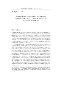 Bohaterowie optymalnie niemożliwi. Geneza, struktura i funkcje mitycznej kontrintuicyjności = Optimally impossible heroes. Genesis, structure and functions of the mythical contrintuitiveness