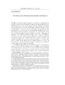 Potwór jako zwierciadło herosa epickiego = Monster as the mirror of the epic hero