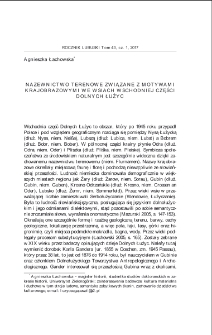 Nazewnictwo terenowe związane z motywami krajobrazowymi we wsiach wschodniej części dolnych Łużyc = Topographic nomenclature connected with landscape motives in the villages of eastern parts of lower lusatia till 1945