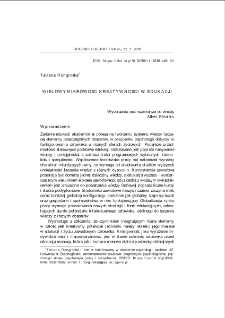 Wielowymiarowość kreatywności w edukacji = Multidimensionality of creativity in education