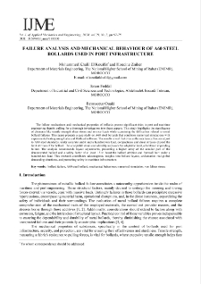 Failure analysis and mechanical behaviour of A60 steel bollards used in port infrastructure