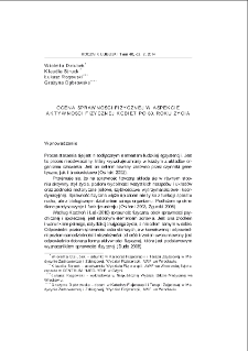 Ocena sprawności fizycznej w aspekcie aktywności fizycznej kobiet po 60. roku życia = Fitness assesment in the aspect of physical activity of women over 60 years of age