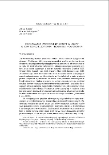 Zachowania zdrowotne kobiet w ciąży w kontekście zdrowia i rozwoju noworodka = Pro-health behaviours of pregnant women in the context of newborns` health and development