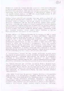 Przedstawienie sylwetki kandydata do godności doktora honoris causa Uniwersytetu Zielonogórskiego - prof. Tadeusza Kaczorka