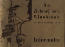 Dni Zielonej Góry - Winobranie, 12-19 września 1976: informator