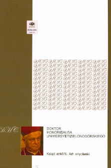 Ksiądz Biskup dr Adam Dyczkowski - Doktor Honoris Causa Uniwersytetu Zielonog&oacute;rskiego