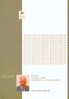 Doktor Honoris Causa Uniwersytetu Zielonogórskiego - Prof. Diethard Pallaschke