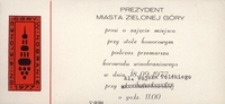 Zaproszenie: Dni Zielonej Góry. Winobranie 1977