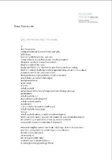 gdy otwierasz oczy nie wiesz