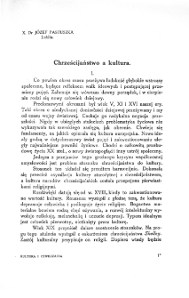 Chrześcijaństwo a kultura