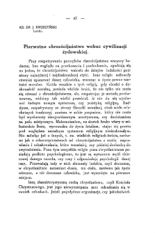 Pierwotne chrześcijaństwo wobec cywilizacji żydowskiej