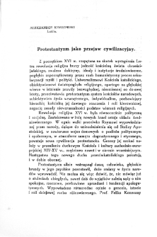 Protestantyzm jako przejaw cywilizacyjny