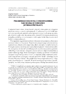 "Traubenmadonna" w kulturze winiarskiej nad Mozelą w Niemczech (wybrane przykłady) = "Traubenmadonna" in the Moselle region`s wine culture in Germany (chosen examples)