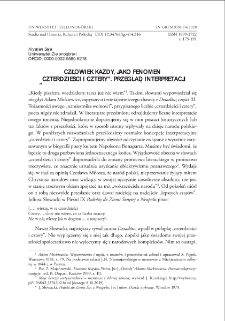 Człowiek każdy, jako fenomen "czterdzieści i cztery". Przegląd interpretacji = Every man as a phenomenon of "forty and four". Review of interpretation