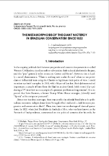 The metamorphosis of the giant Nicteroy in Brazilian conservatism since 1822 = Metamorfoza olbrzyma Nicteroya w brazylijskim konserwatyzmie od 1822 roku