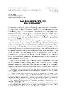 Stanisław Lisiecki (1872-1960): szkic biograficzny = Stanisław Lisiecki (1872-1960): a biographical sketch