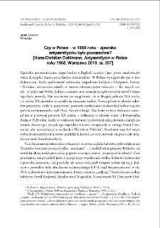 Czy w Polsce - w 1968 roku - zjawisko antysemityzmu było powszechne? [Hans-Christian Dahlmann, Antysemityzm w Polsce roku 1968] - recenzja