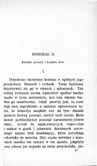 Rozdział II - Komizm sytuacyi i komizm słów