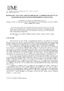 Kinematic analysis and synthesis of a compound epicyclic gear mechanism with intermeshing satellites