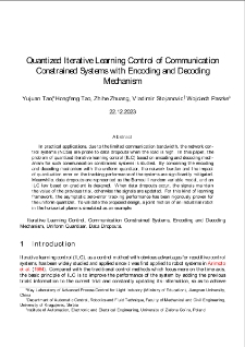 Quantized iterative learning control of communication-constrained systems with encoding and decoding mechanism