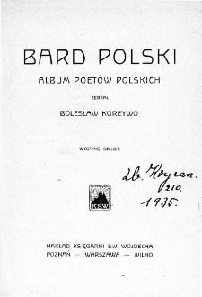 Bard Polski: album poetów polskich