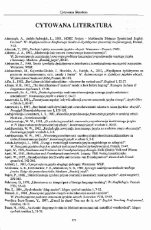 Jak motywować uczniów do nauki języka: motywacja w teorii i praktyce - cytowana literatura