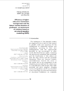 Efficiency of higher education institutions management and the labour market situation of graduates - an assessment of relations based on structural equation modelling (SEM)
