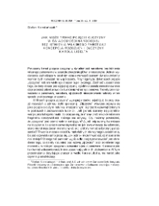 Jak może trwać pojęcie ojczyzny w świadomości narodowej bez istnienia własnego państwa? Koncepcja rozczłonii ojczyzny Karola Libelta = How can the concept of Homeland exist in the national consciousness if one`s own country does not exist? Karol Libelt`s concept of parted Homeland