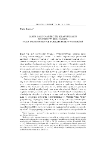 Mapa jako narzędzie klasyfikacji danych w socjologii. Poza przestrzenną lokalizację wyobrażeń = Map as a data classification tool in sociology. Beyond spatial location of imaginativeness