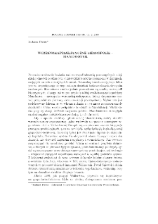 Wczesnokapitalistyczne metropolie - Manchester = Early capitalist metropolises - Manchester