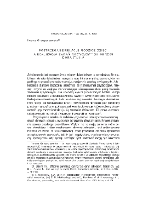 Postrzegane relacje rodzice-dzieci a realizacja zadań rozwojowych okresu dorastania = Observed parenting practices vs. the realization of developmental tasks in adolescence